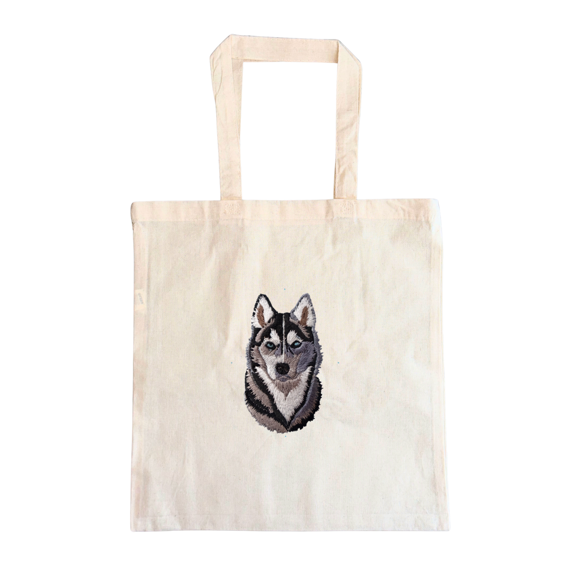 Custom Embroidered Pet Portrait Tote Bag Small