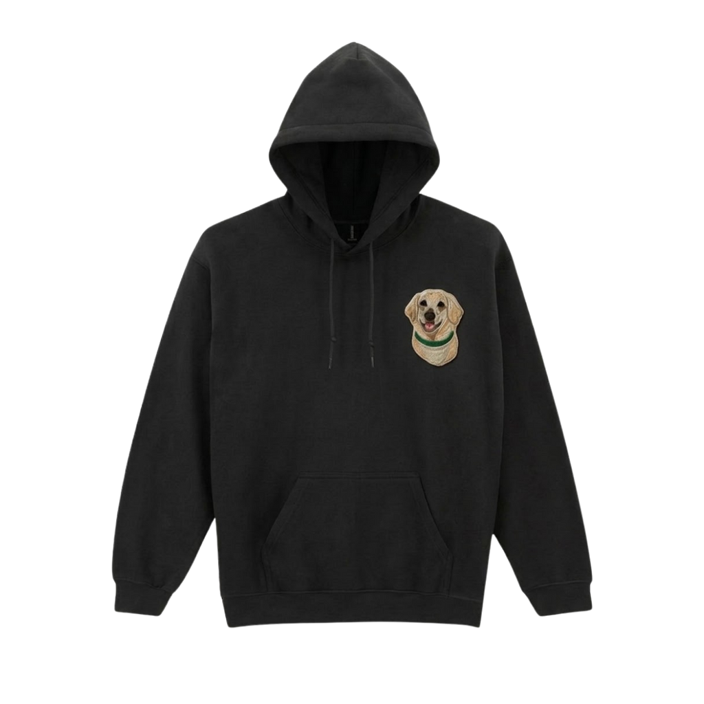 Custom Embroidered Pet Portrait Hoodie