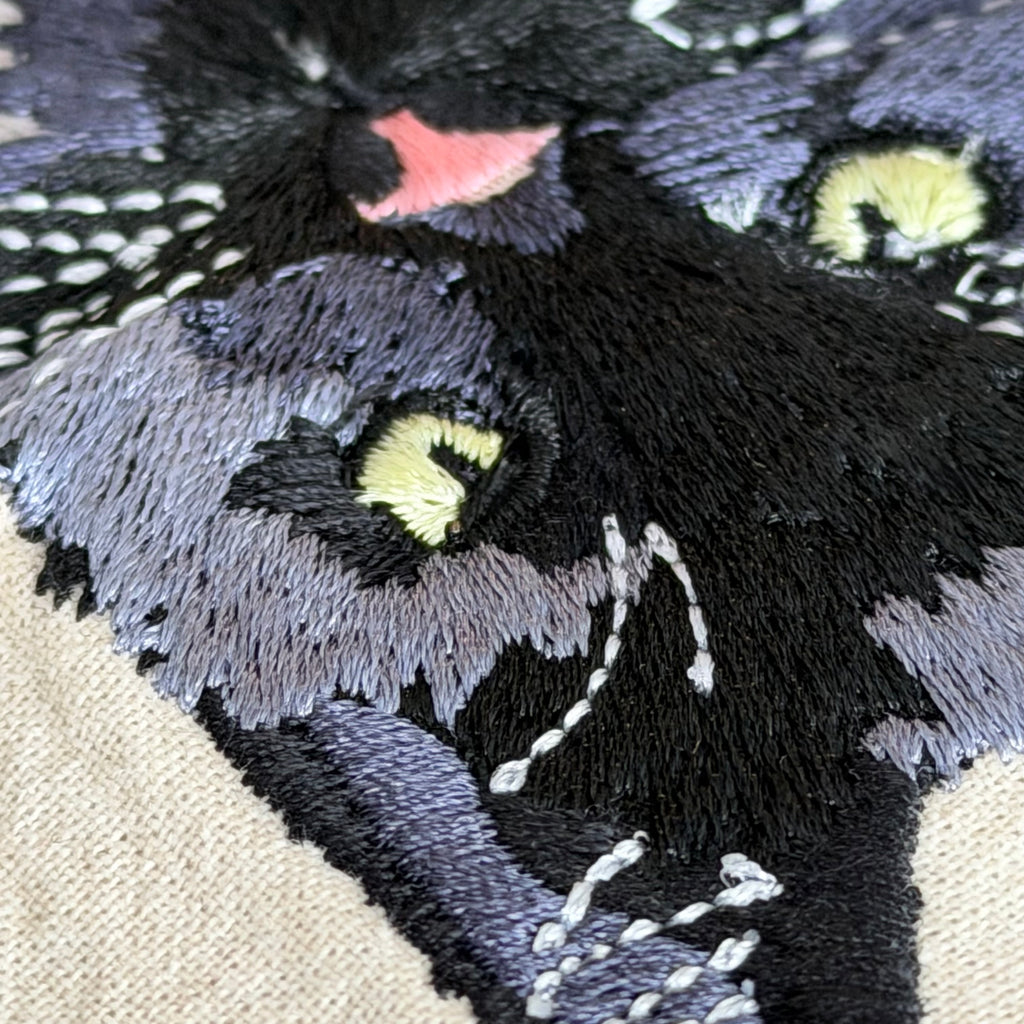 Custom Embroidered Pet Portrait Tote Bag Small